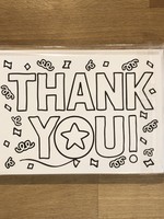 Kid’s Coloring Thank You Cards with Envelope (Pack of 10)