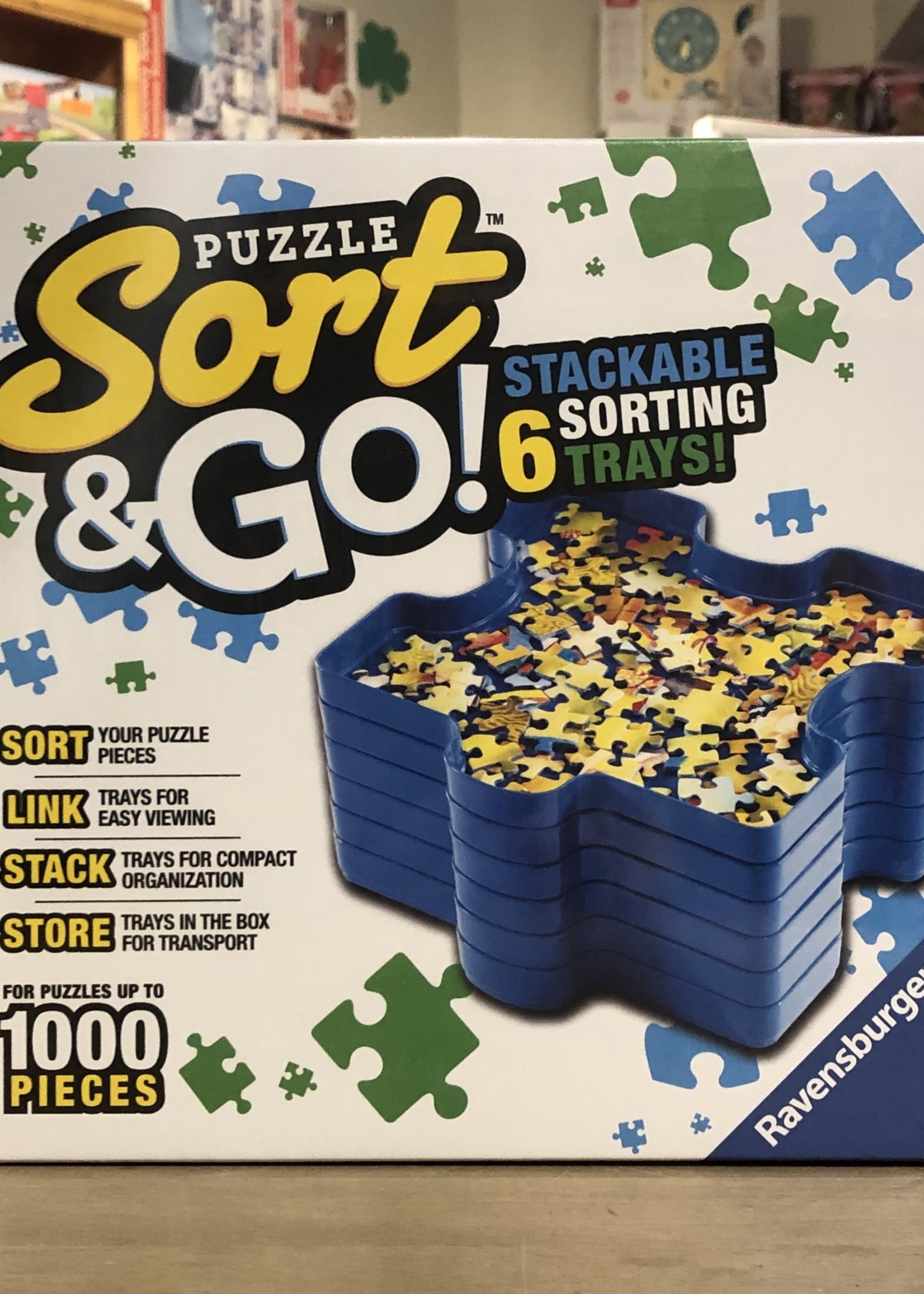 Puzzle Sort & Go! 6 Stackable Sorting Trays! For Puzzles up to