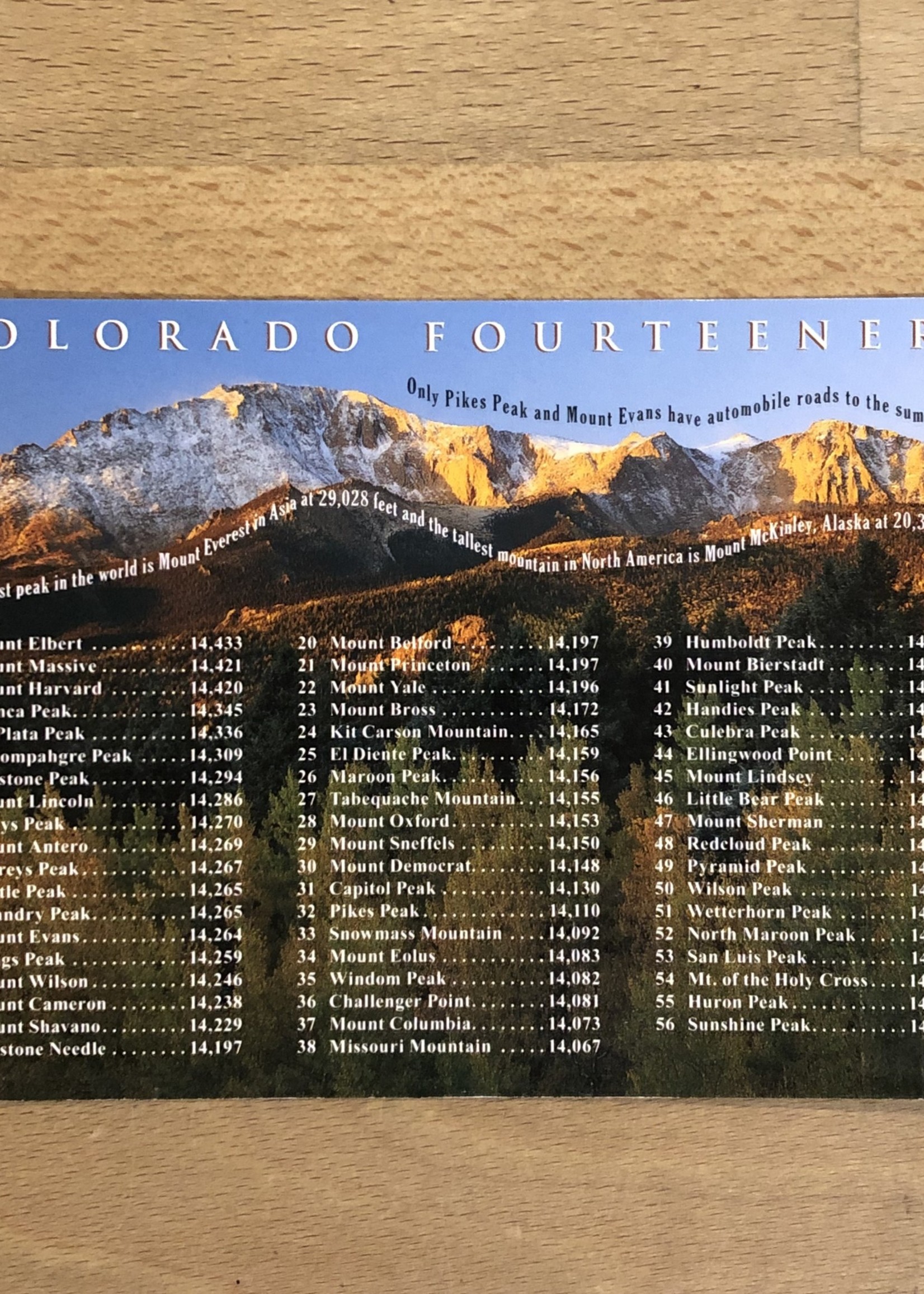 Post Cards - Colorado 14ers