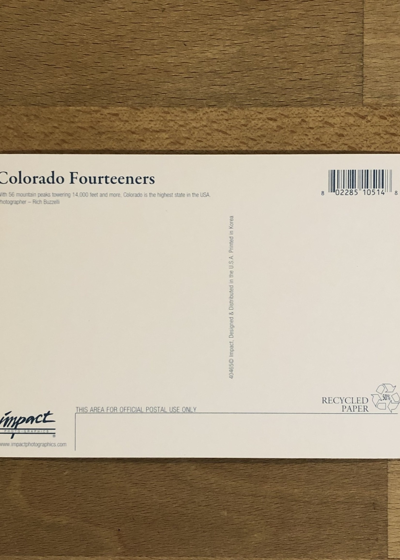 Post Cards - Colorado 14ers