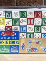 Melissa & Doug Wooden ABC/123  Blocks