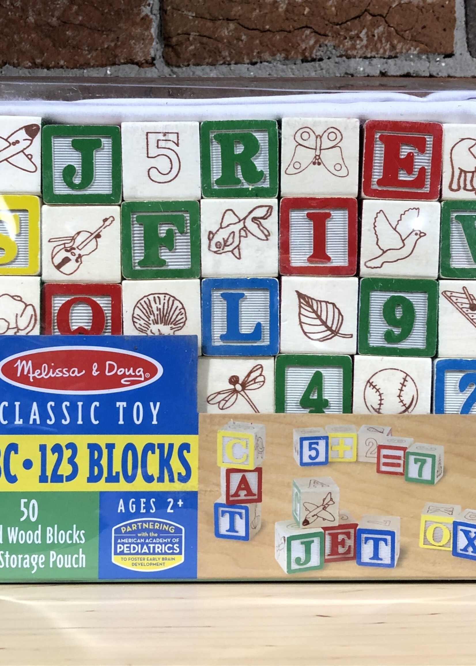 Melissa & Doug Wooden ABC/123  Blocks