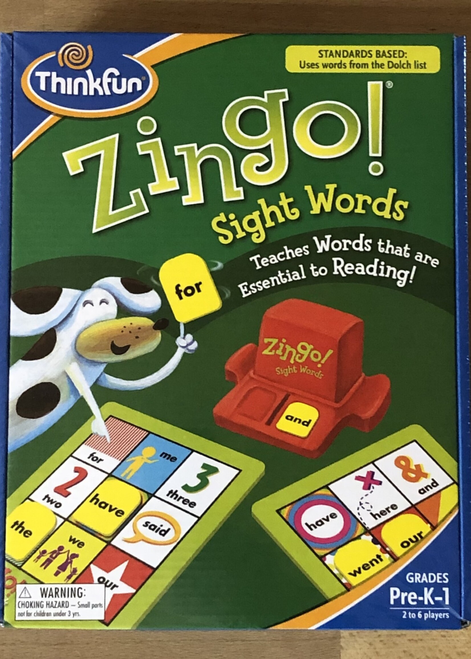 Game - Zingo! Sight Words
