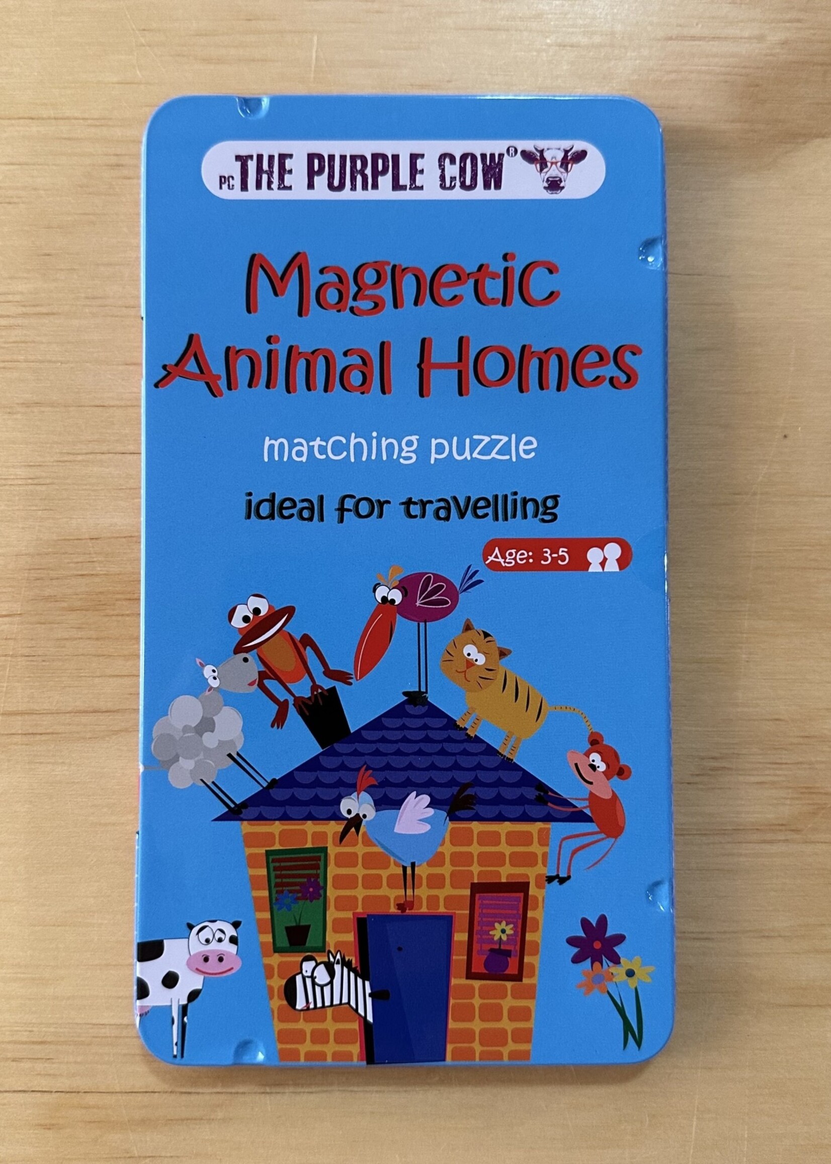 the Purple Cow Travel Game - Magnetic Animal Homes