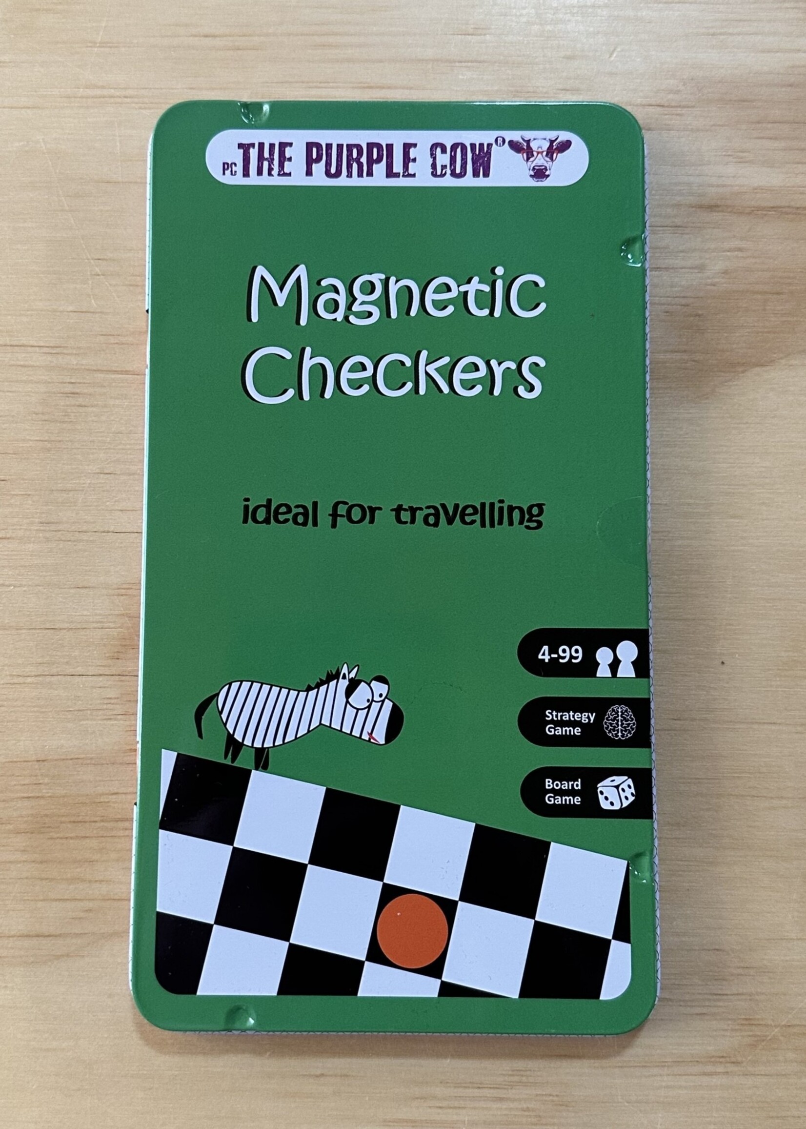 The Purple Cow Travel Game - Magnetic Checkers