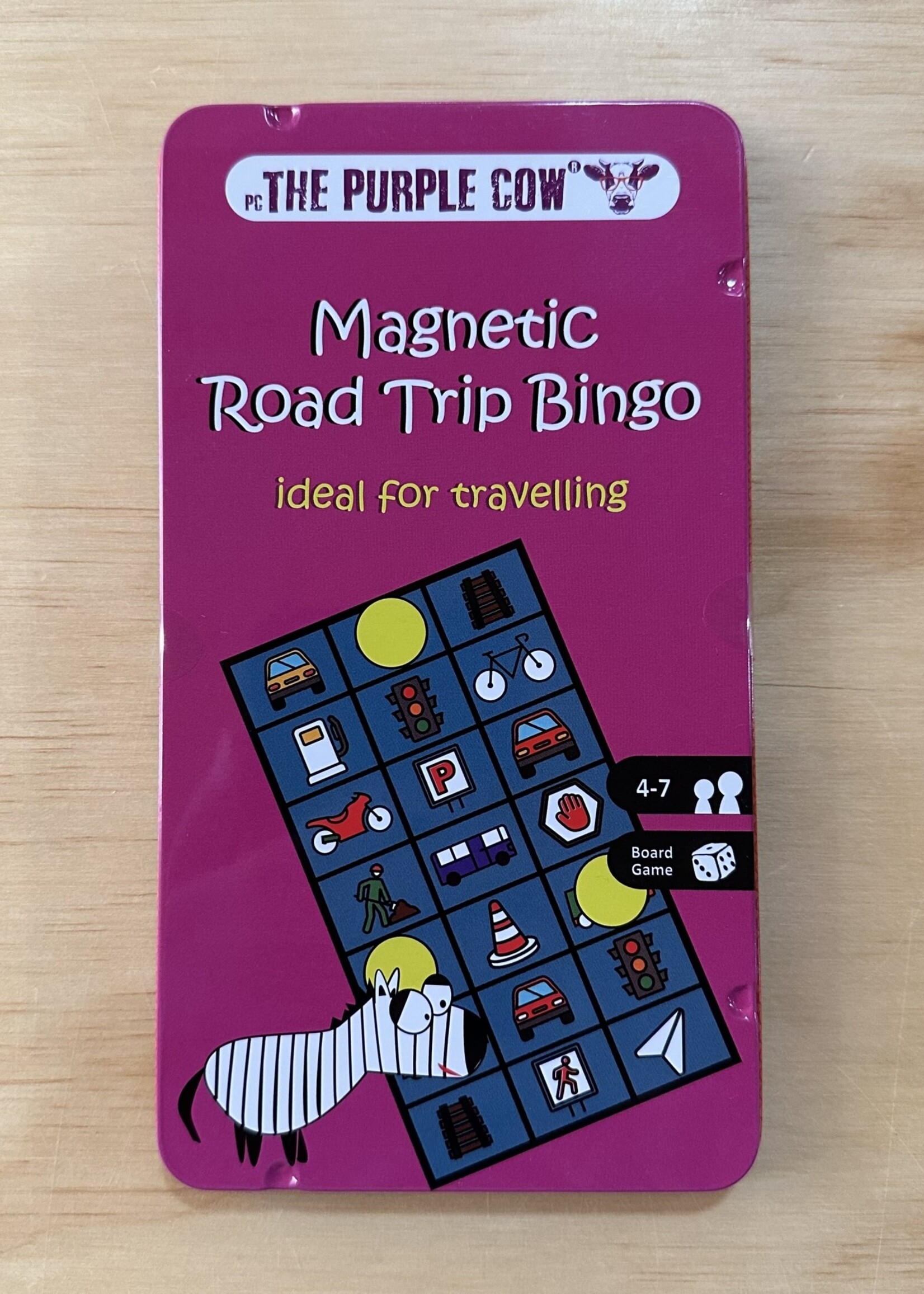 The Purple Cow Travel Game - Magnetic Road Trip Bingo