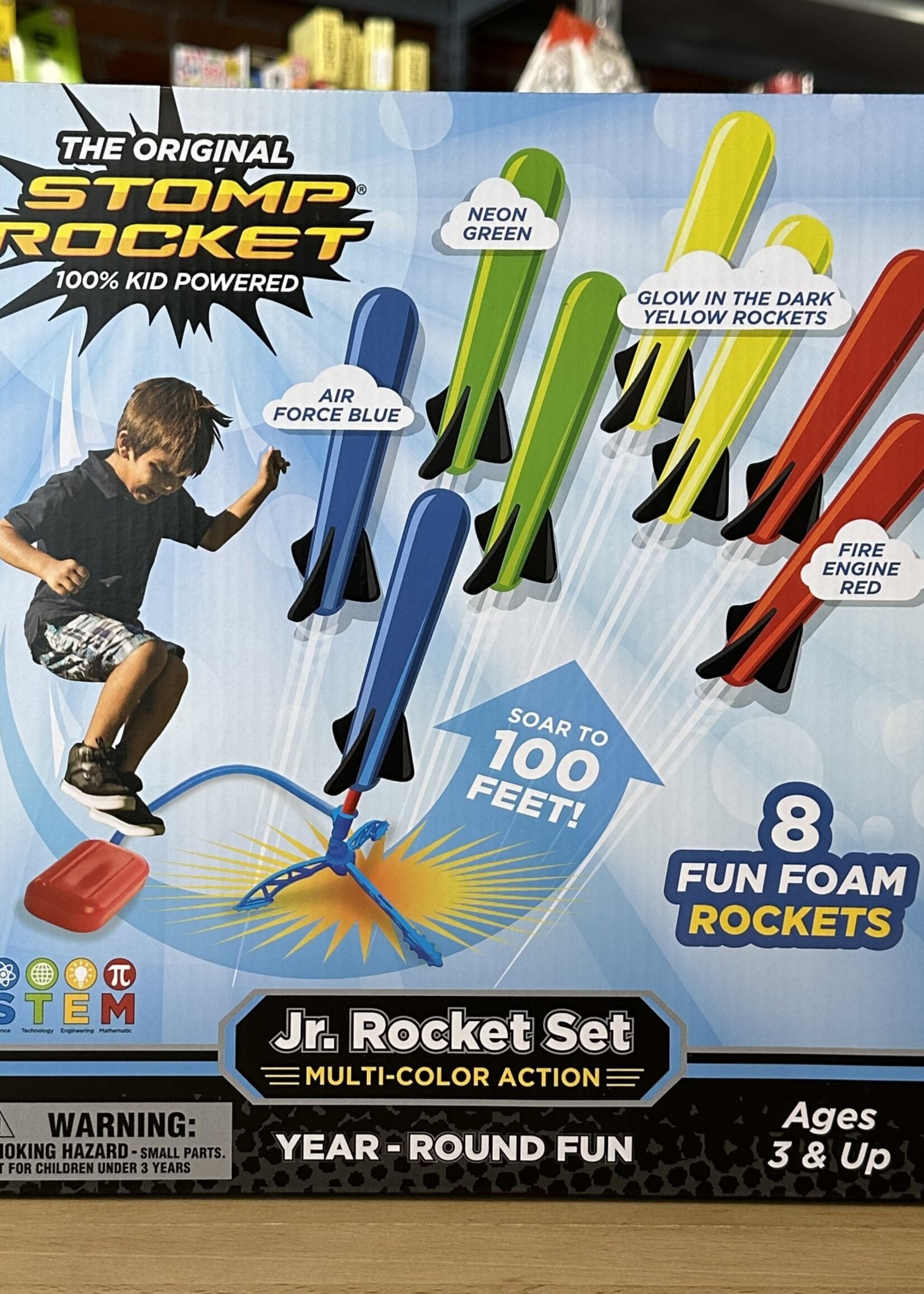 Stomp Rocket - Junior Glow 8-Pack Rainbow Rockets