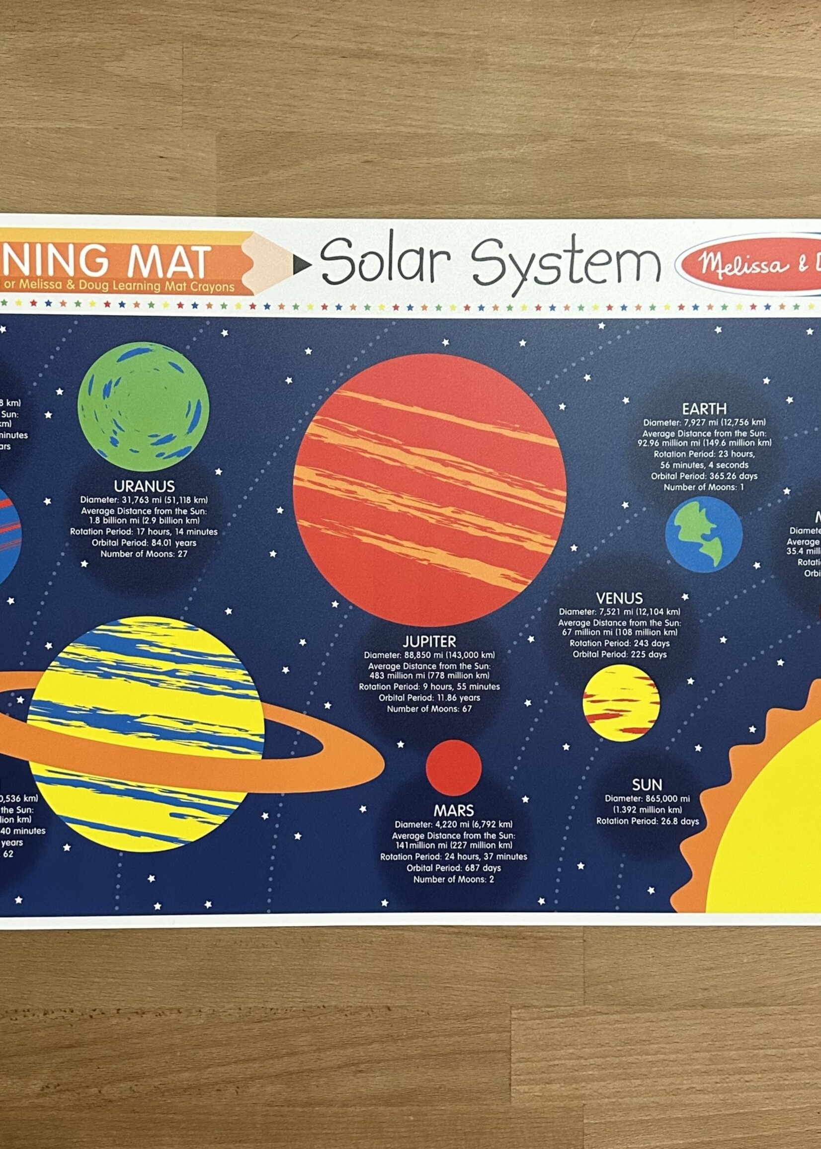 Melissa & Doug Learning Mat - Solar System