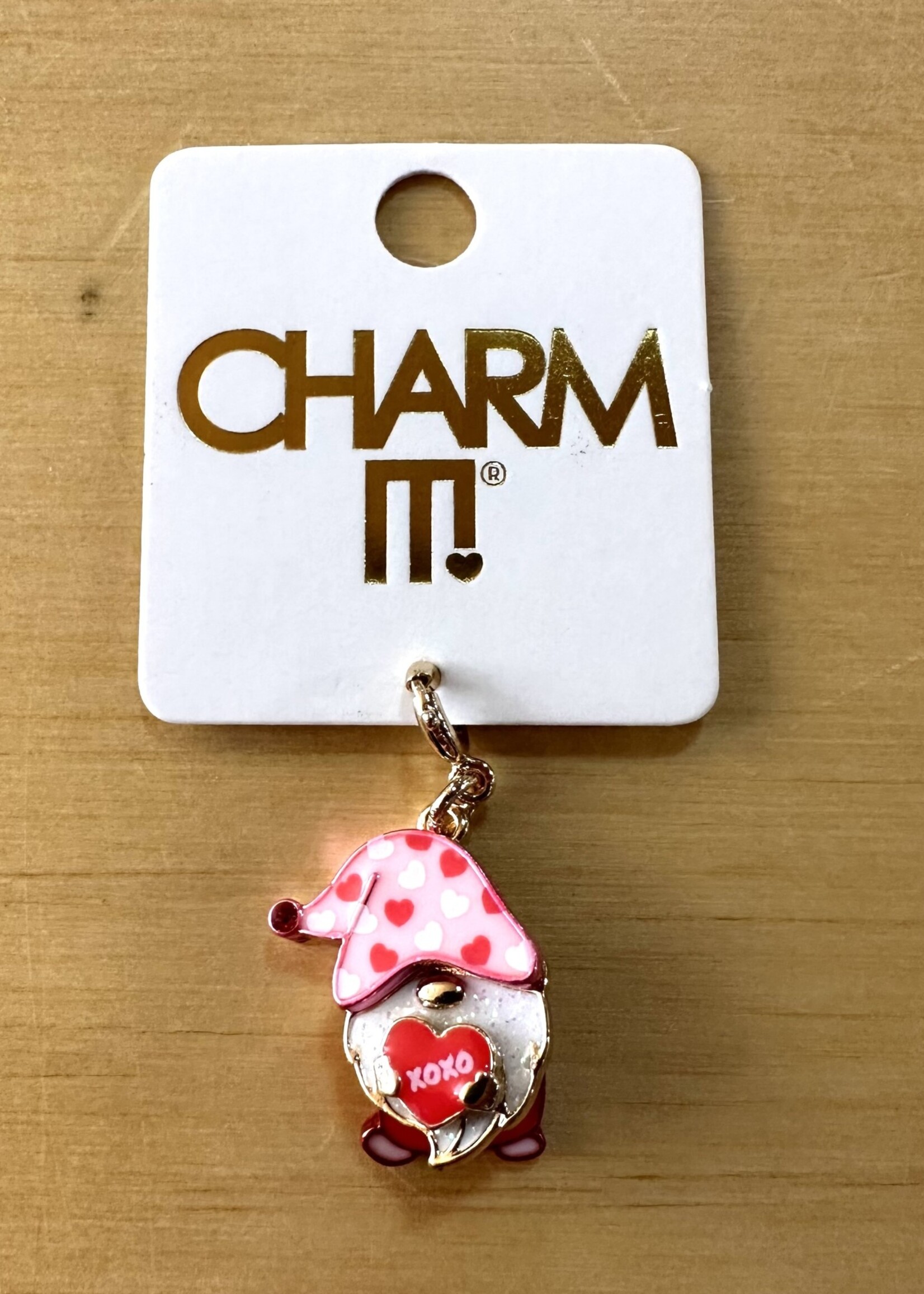 Charm It Charm It! - Gold Swivel Love Gnome Charm