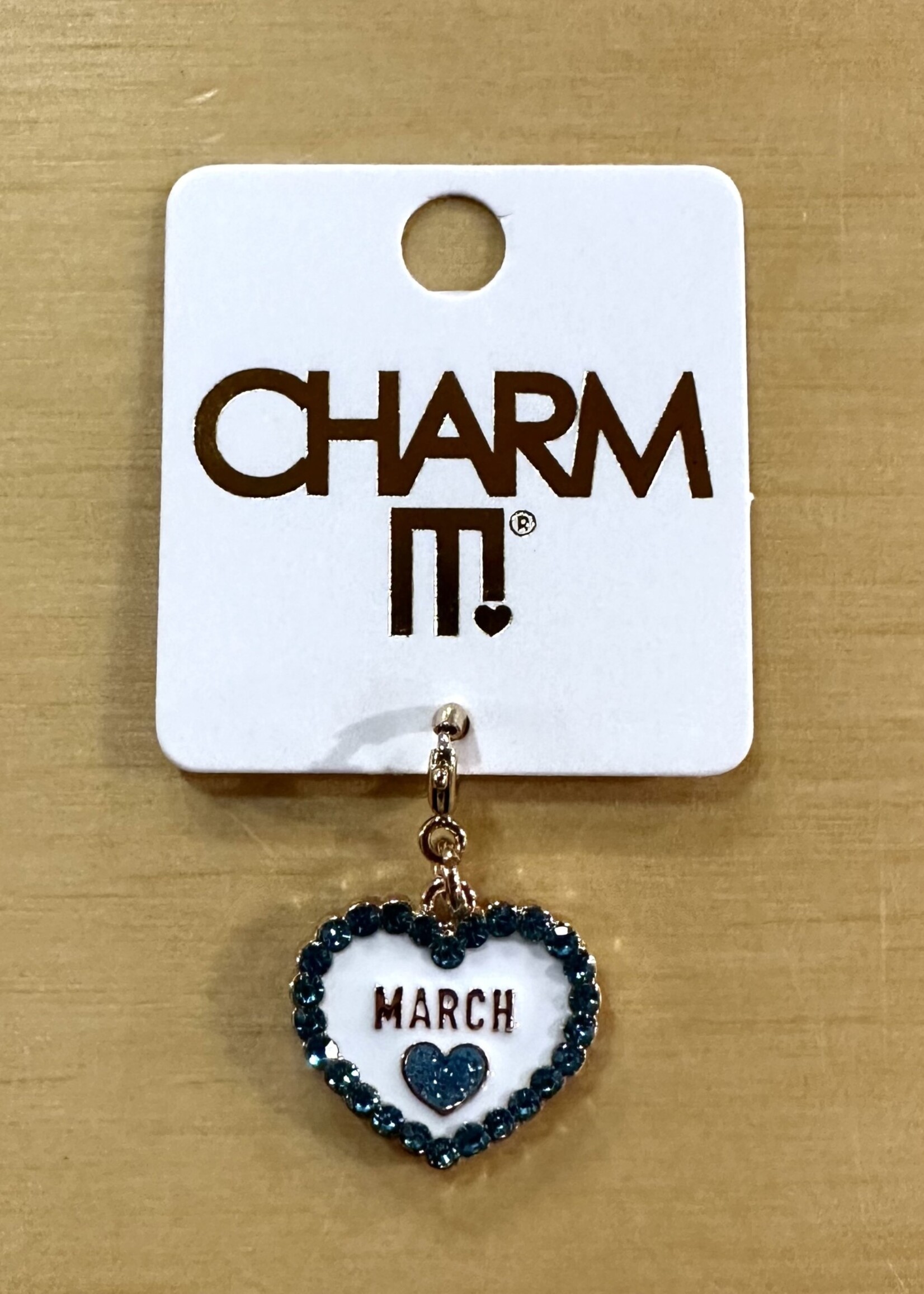 Charm It Charm It! - Gold March Birthstone Charm