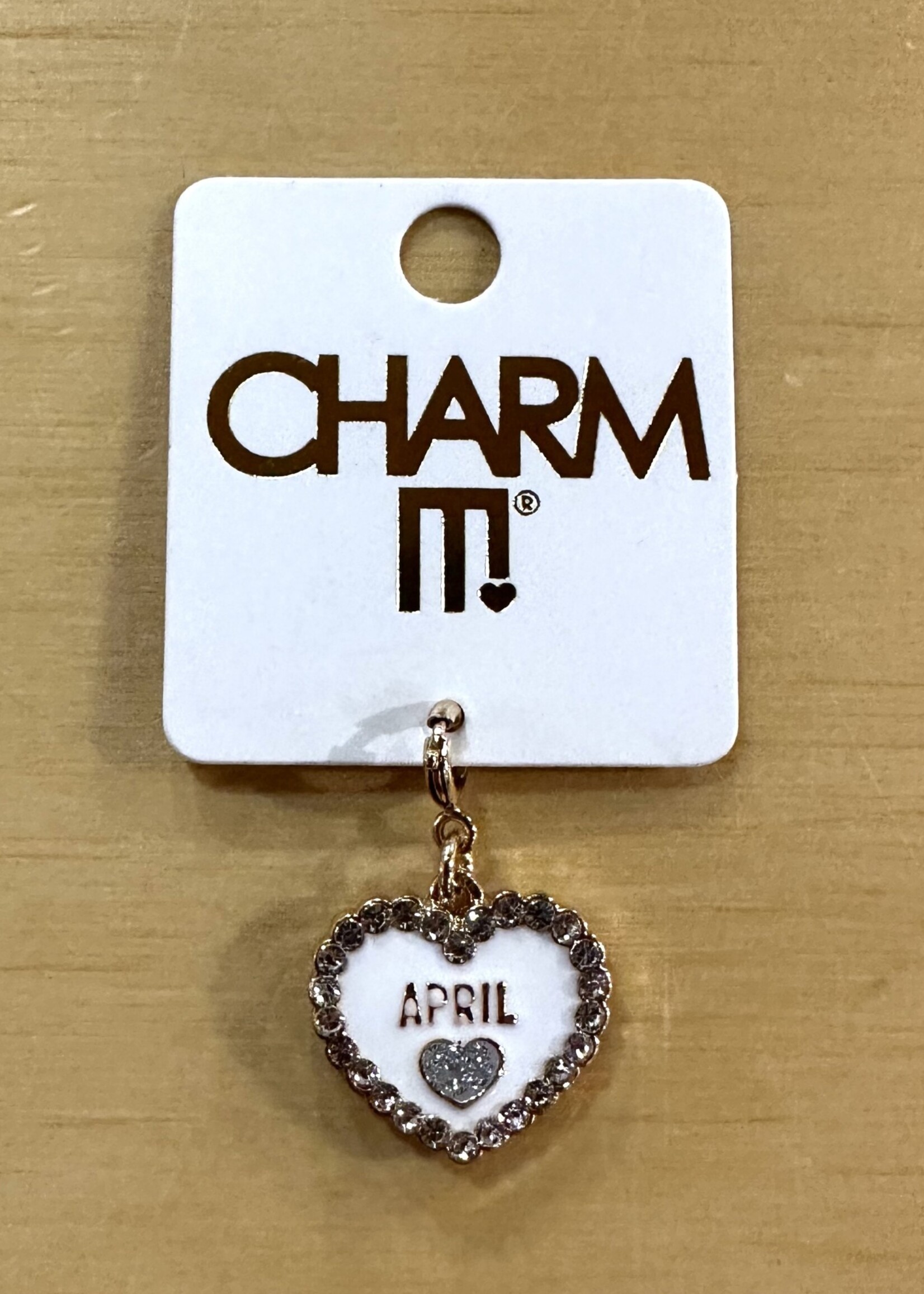 Charm It Charm It! - Gold April Birthstone Charm