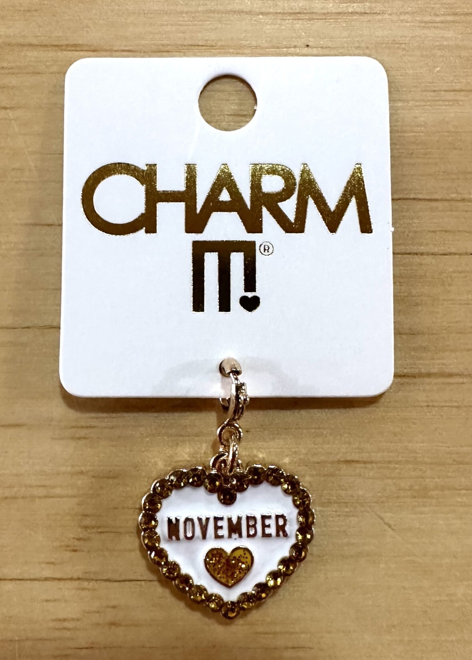 Charm It Charm It! - Gold November Birthstone Charm