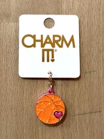 Charm It Charm It! - Gold Glitter Basketball Charm