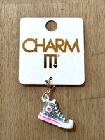 Charm It Charm It! - Gold Glitter High Top Sneaker Charm