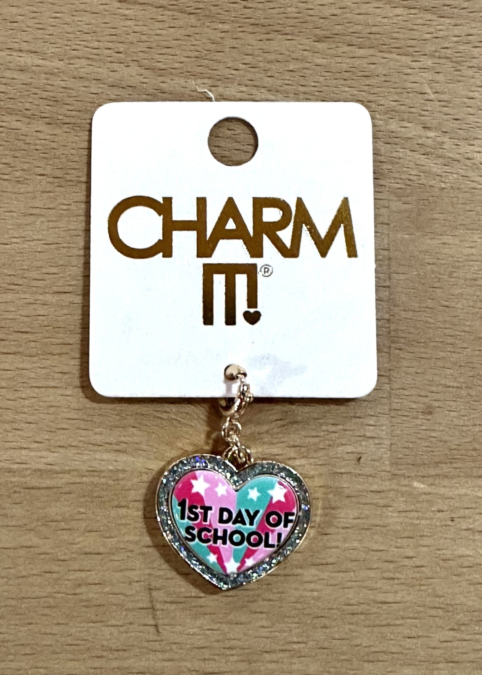 Charm It Charm It! - Gold Glitter First Day of School Charm