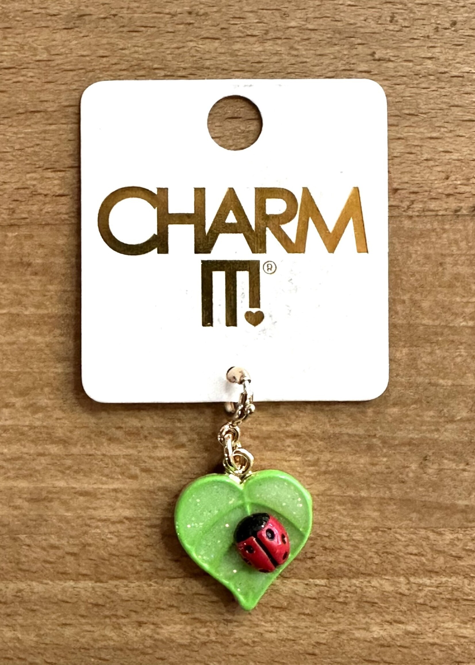 Charm It Charm It! - Gold Glitter Little Ladybug Charm