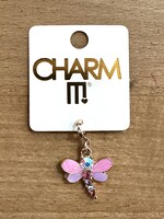 Charm It Charm It! - Gold Glitter Dragonfly Charm
