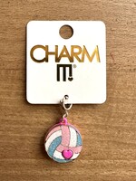 Charm It Charm It! - Gold Glitter Volleyball Charm
