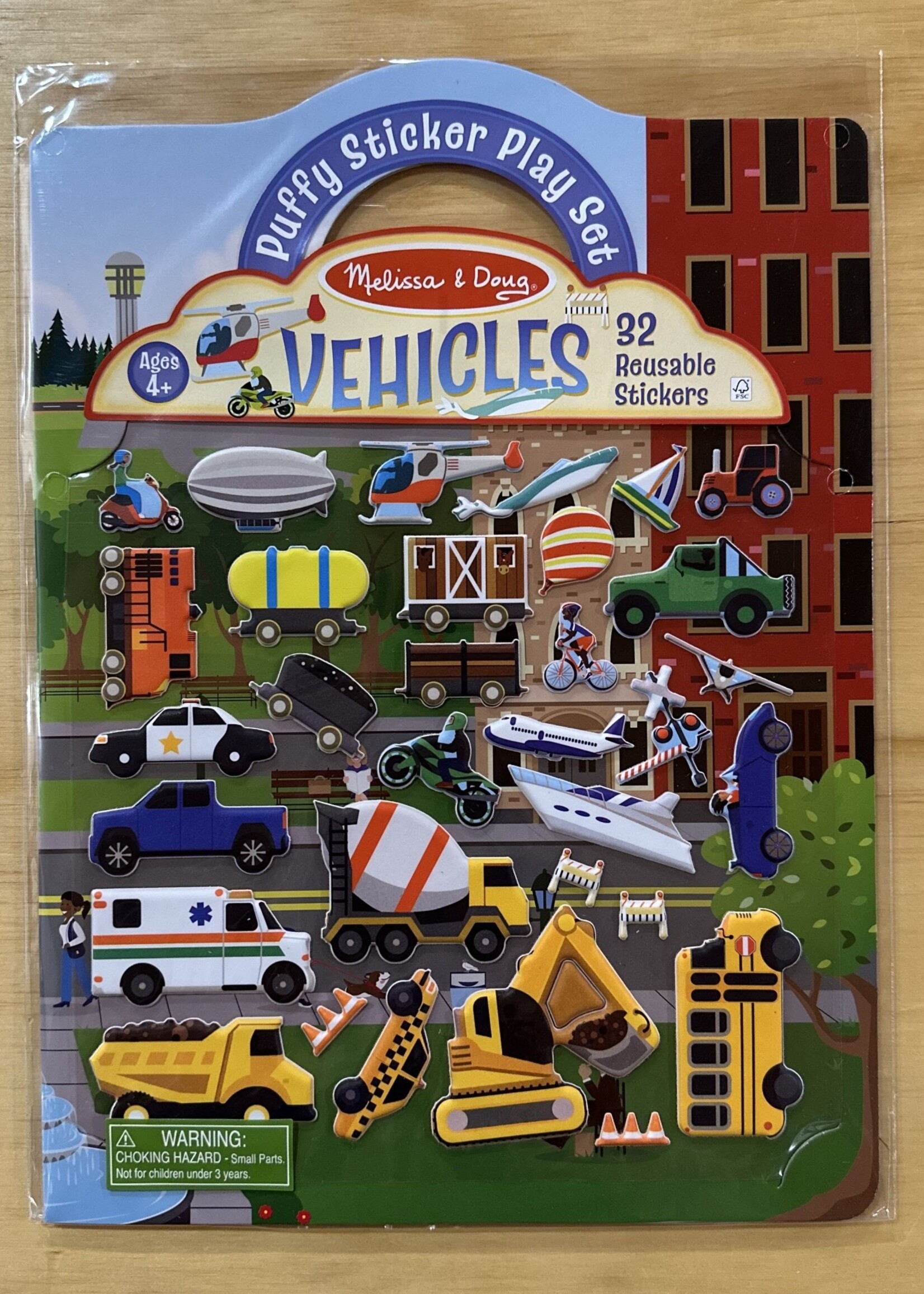 Melissa & Doug Puffy Sticker Play Set - Vehicles