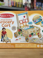 Melissa & Doug Wooden Shape Sorting Grocery Cart