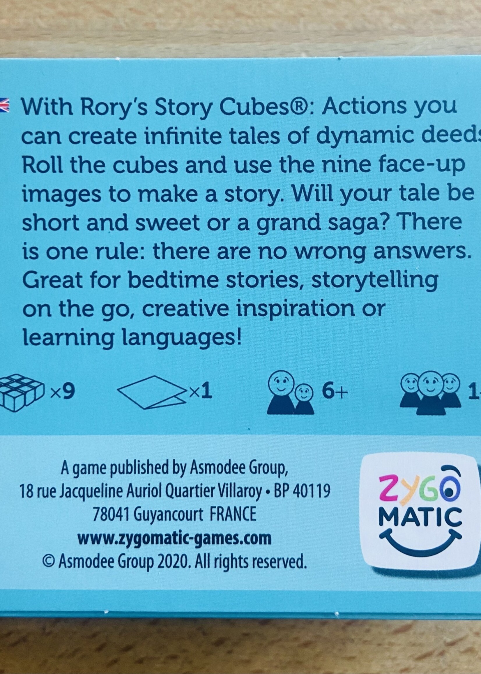 Game - Rory’s Story Cubes:  Actions