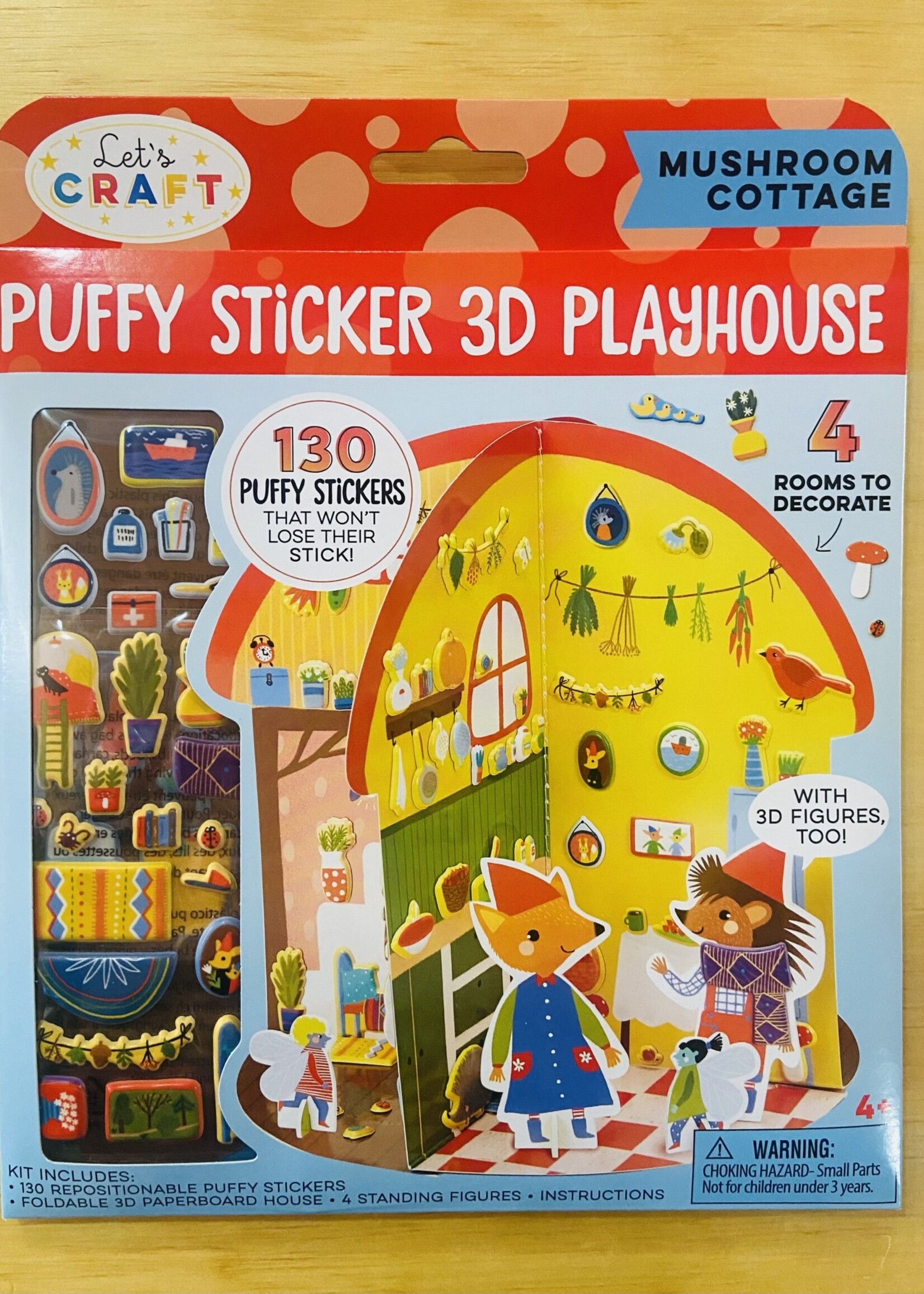 Puffy Sticker 3D Playhouse - Mushroom Cottage