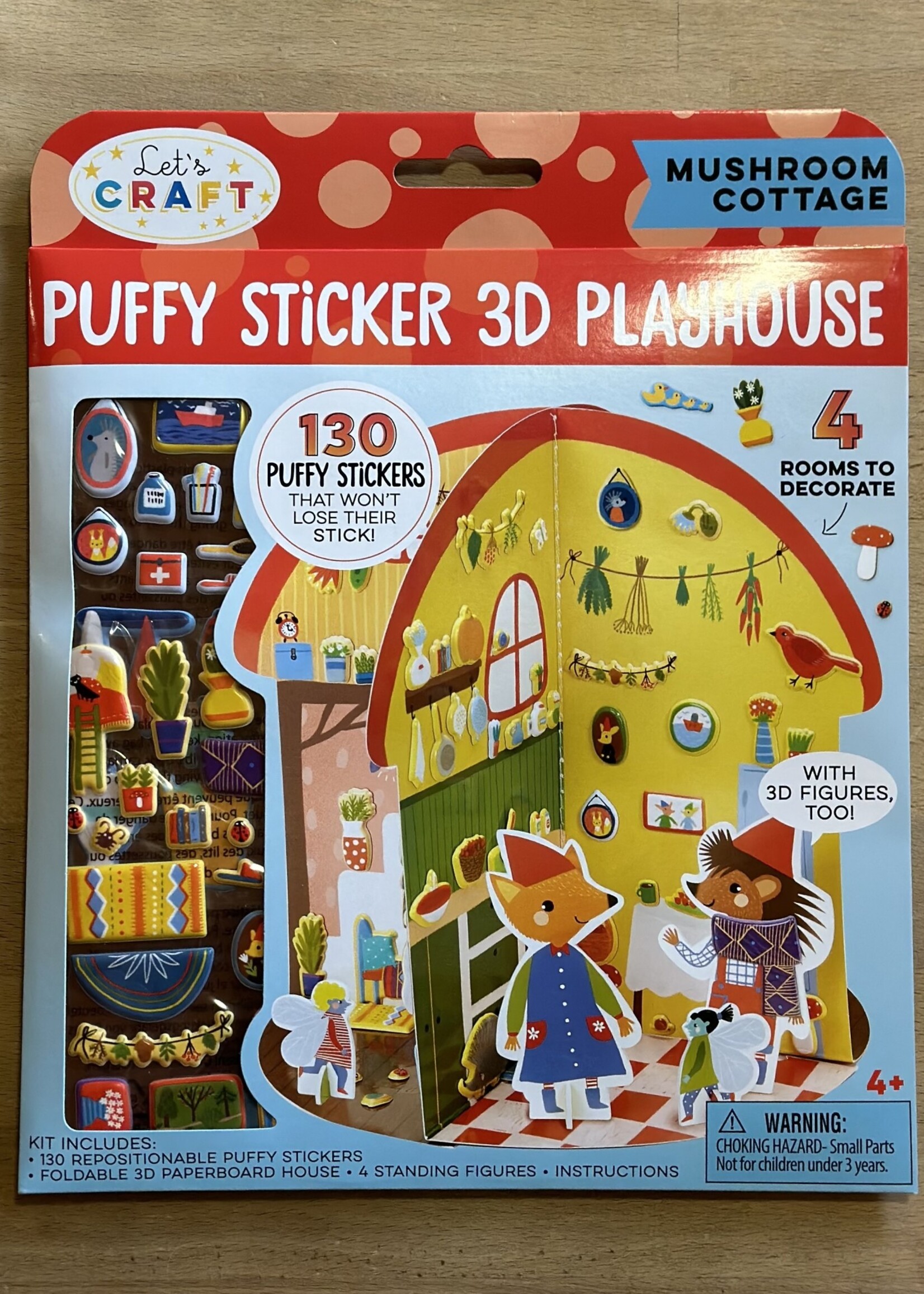 Puffy Sticker 3D Playhouse - Mushroom Cottage