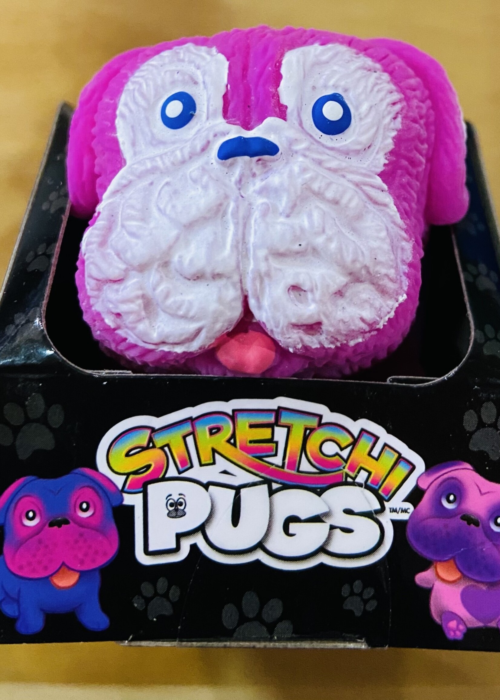 Stretchi  Pug Pink/ White