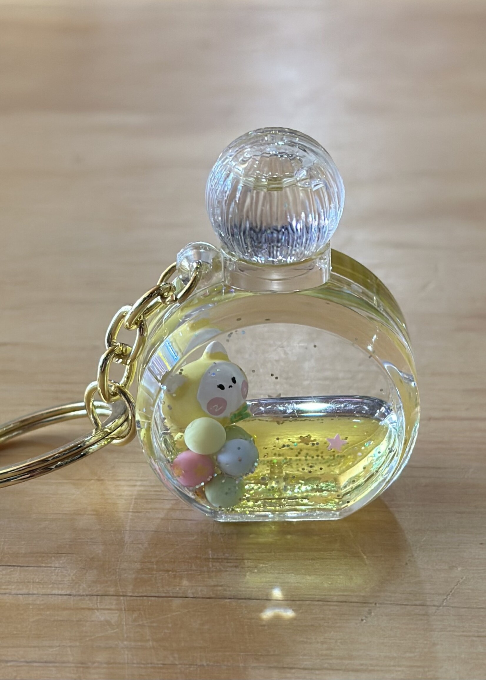 Kitty Perfume Bottle Floaty Keycharm