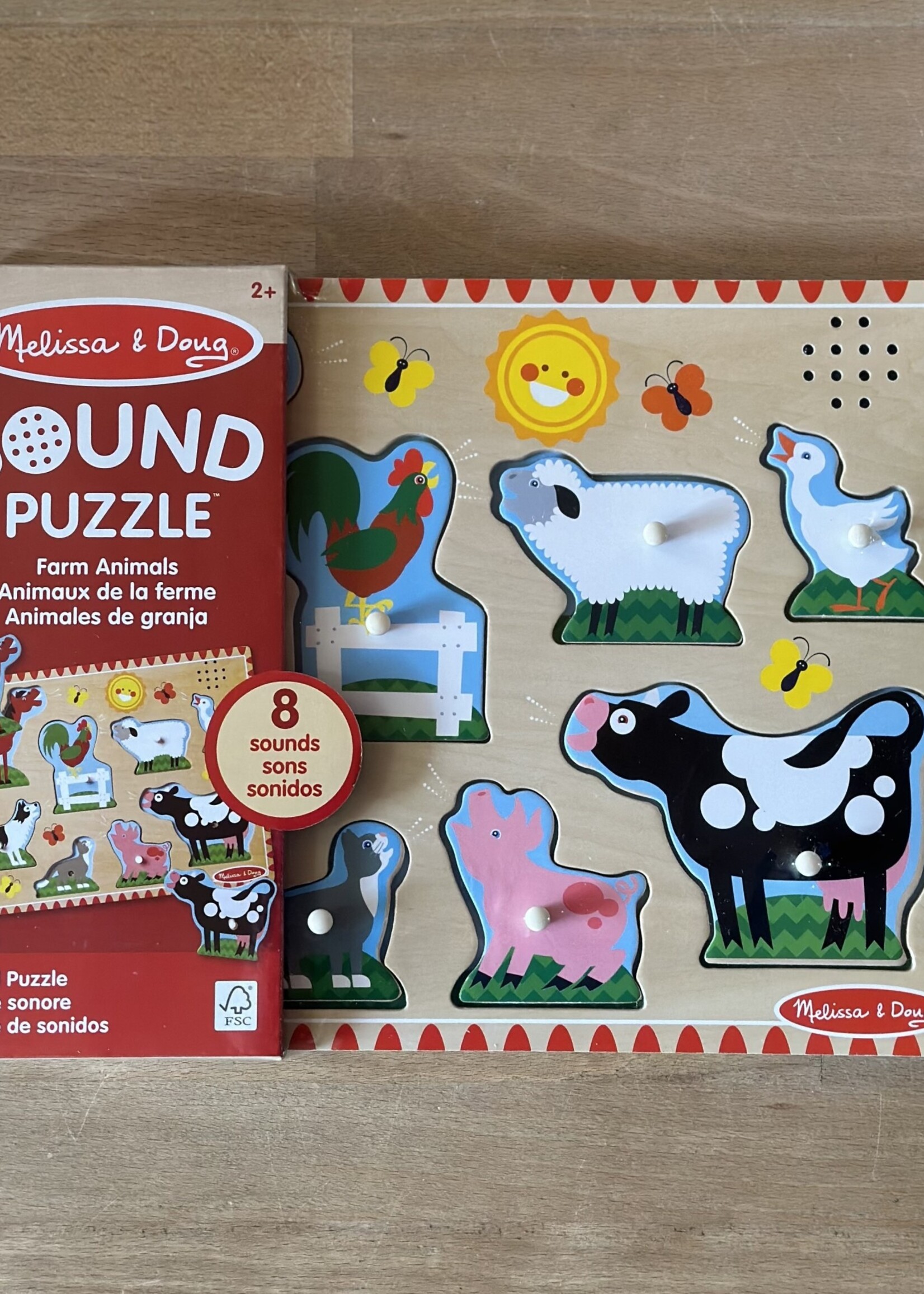 Melissa & Doug Farm Animals Sound Puzzle 8 Pc.