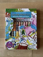 eeBoo Double-Sided Color Pencils & Mini-Mural - Magical Creatures