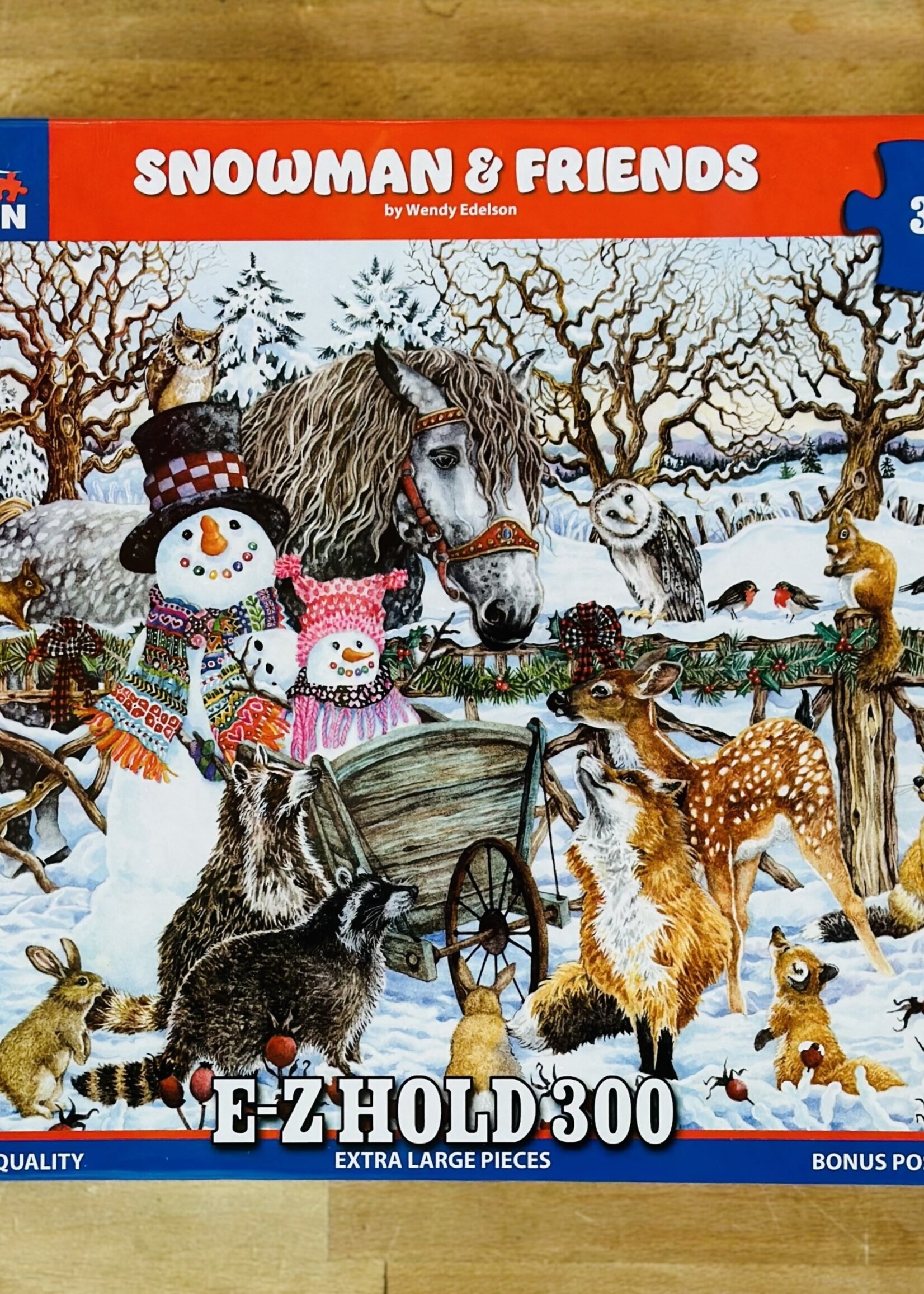 White Mountain Puzzles Puzzle - Snowman & Friends 300 Pc.
