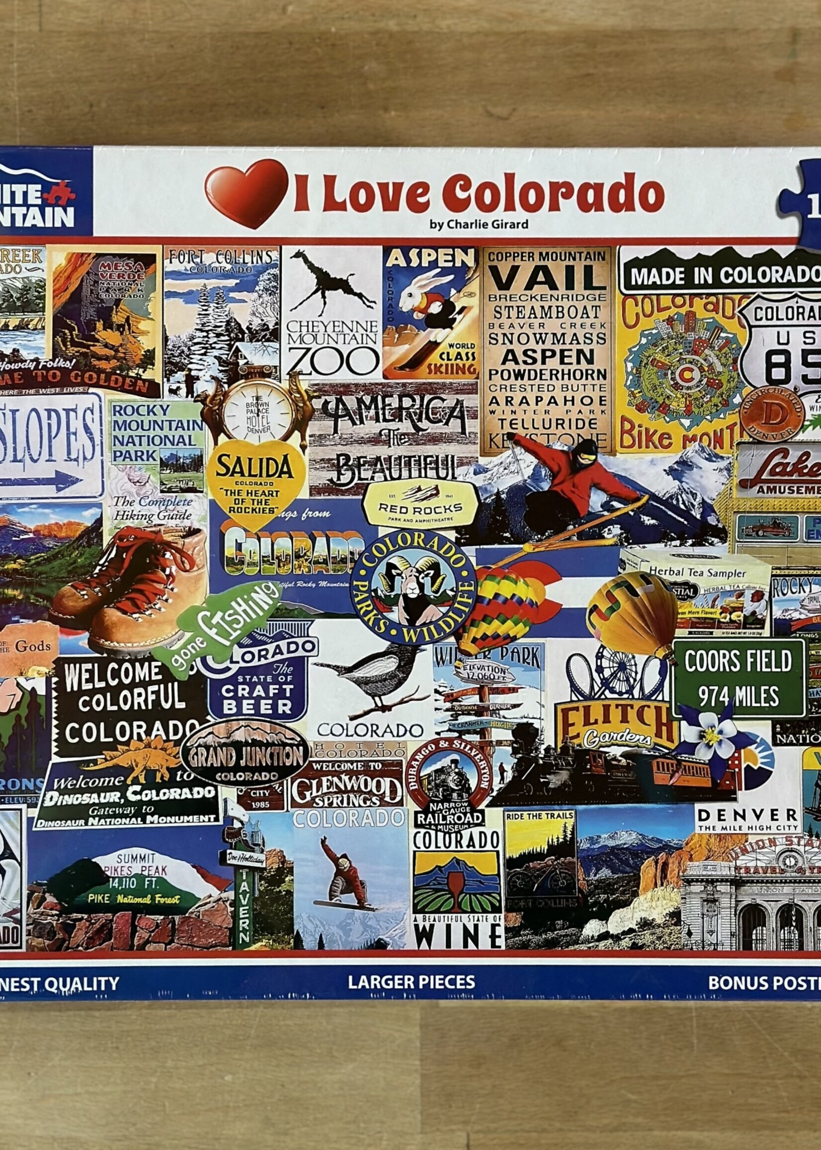 White Mountain Puzzles Puzzle - I Love Colorado 1000 Pc.