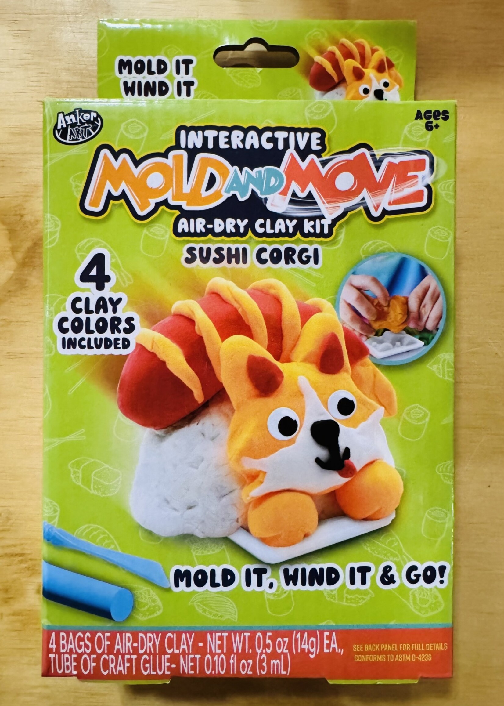 Mold & Move Clay Kit- Sushi Corgi