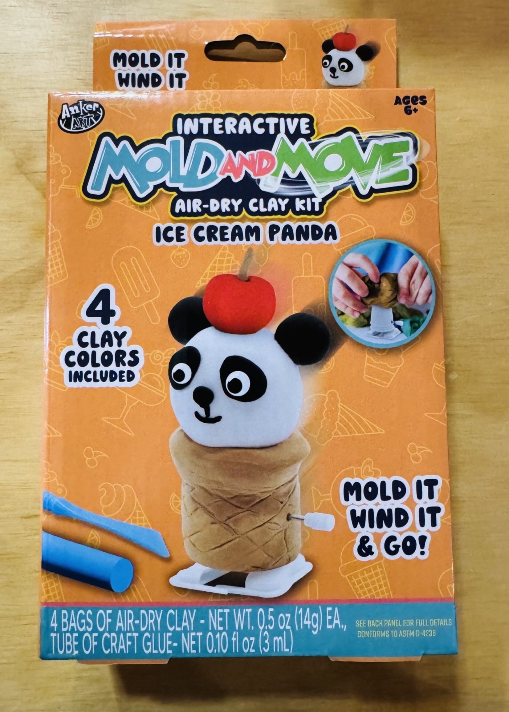 Mold & Move Clay Kit-Ice Cream Panda