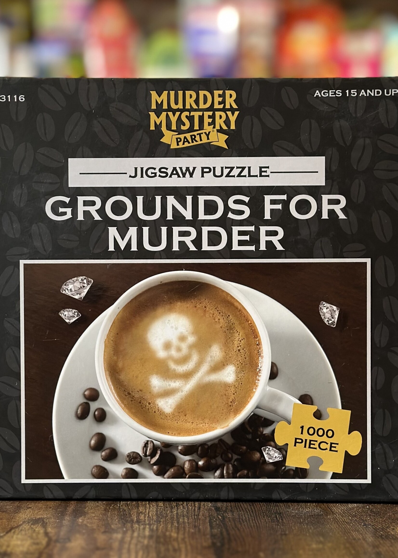 University Games Puzzle - Grounds for Murder (Murder Mystery Party) 1000 Pc.