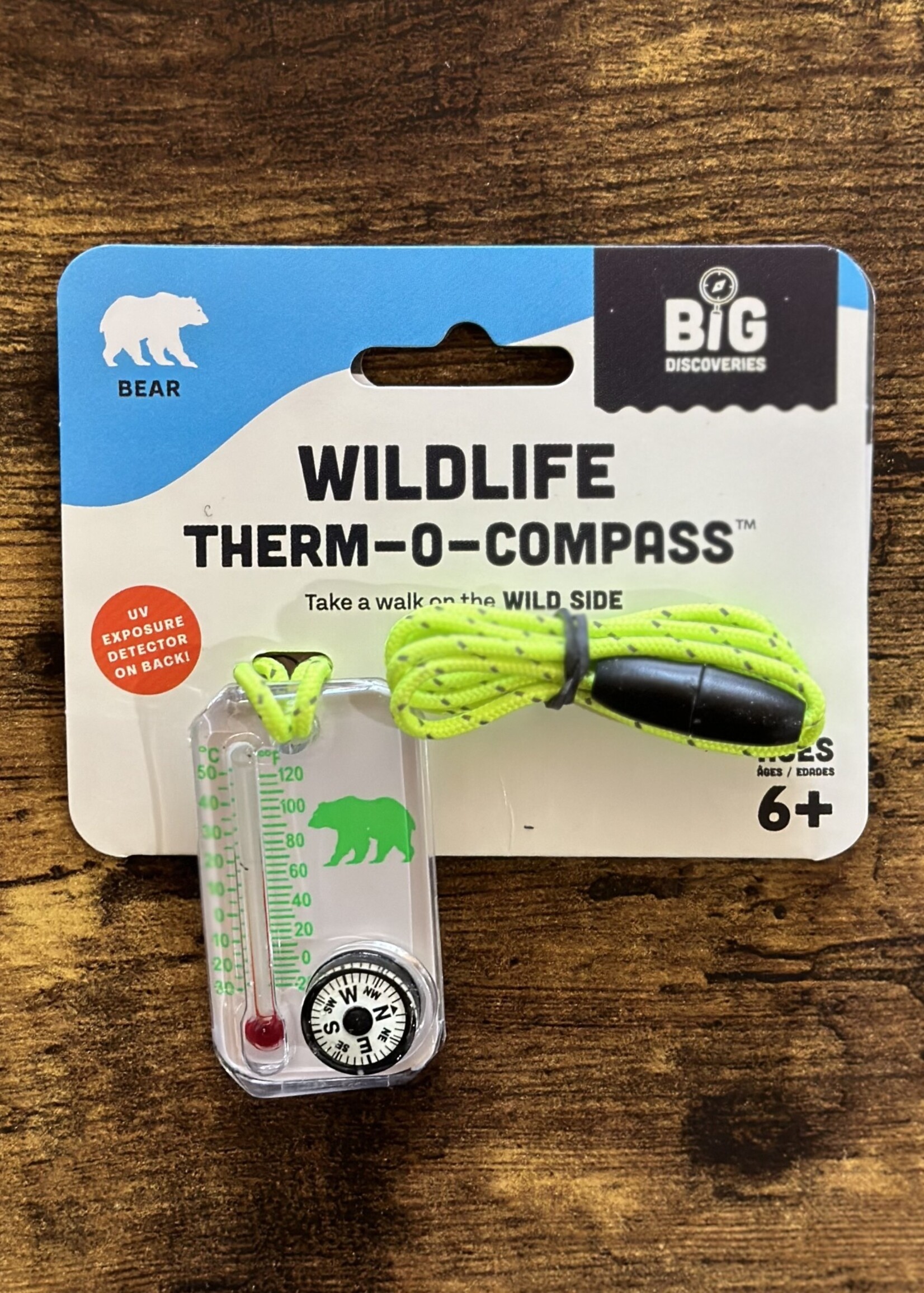 Big Discoveries Wildlife Therm-o-Compass - Green Bear