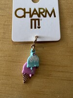 Charm It Charm It! - Gold Swivel Ice Cream Cone Charm