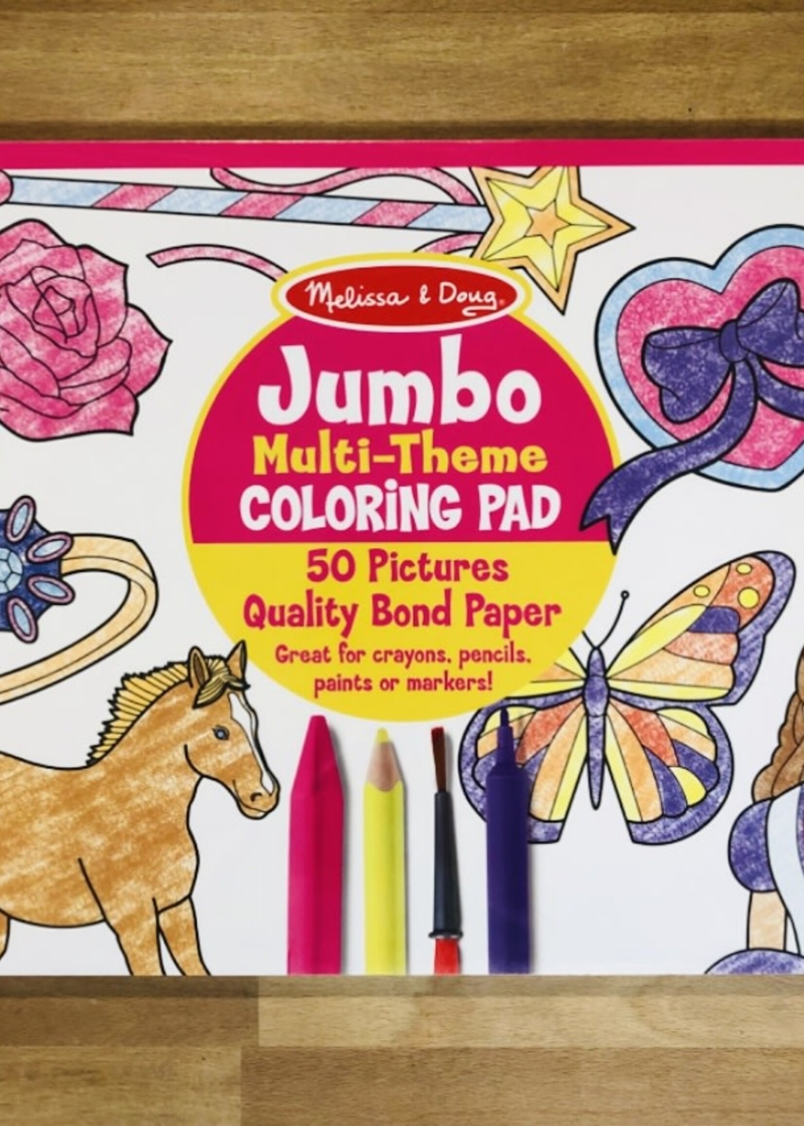 Melissa & Doug Jumbo Coloring Pad - Pink  (11" x 14")
