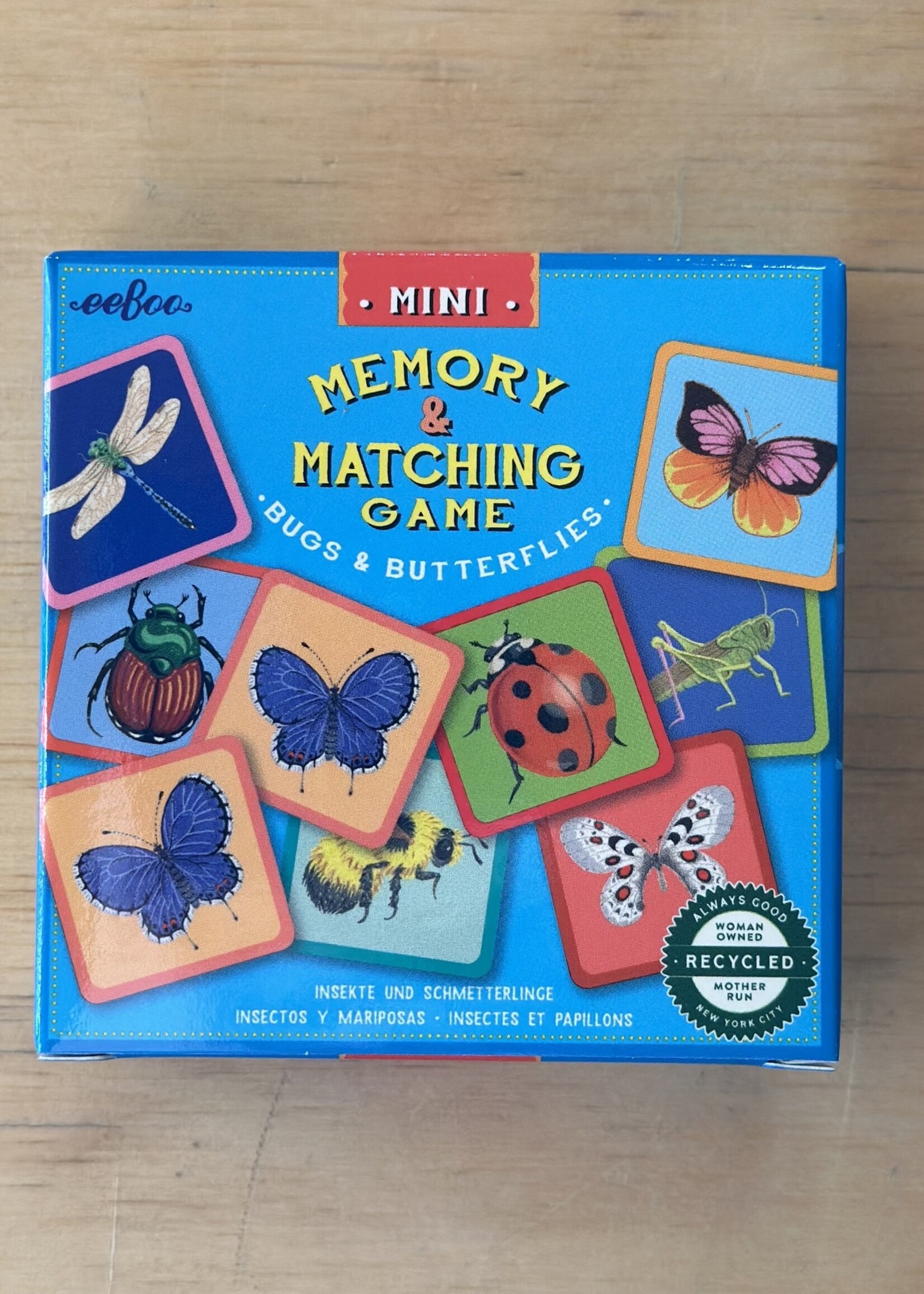 eeBoo Mini Memory & Matching Game - Bugs & Butterflies