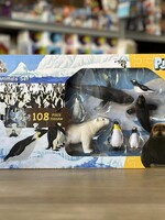 Wenno Puzzle - Polar Animals 108 Pc. (w/ 7 Figurines)