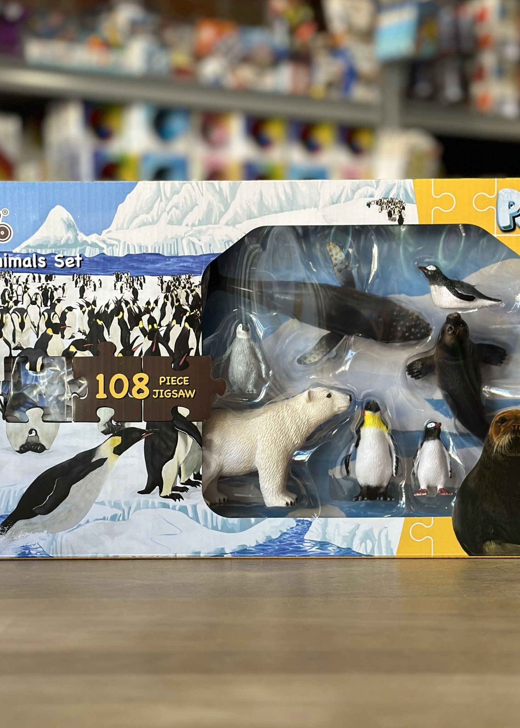 Wenno Puzzle - Polar Animals 108 Pc. (w/ 7 Figurines)