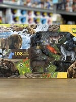 Wenno Puzzle - North American Animals 108 Pc. (w/ 7 Figurines)