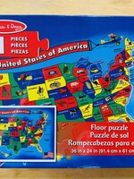 Melissa & Doug Puzzle - USA Map Floor Puzzle (51 Pc.)