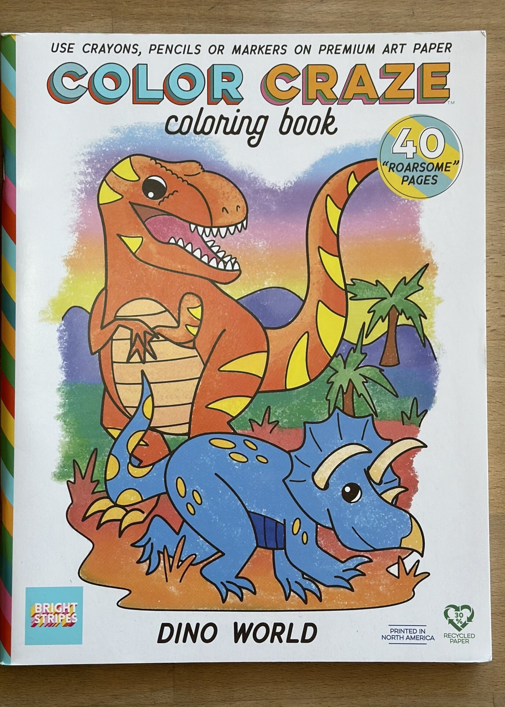 Bright Stripes Color Craze - Dinosaur