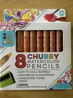 Bright Stripes 8 pk Chubby Watercolor Pencils