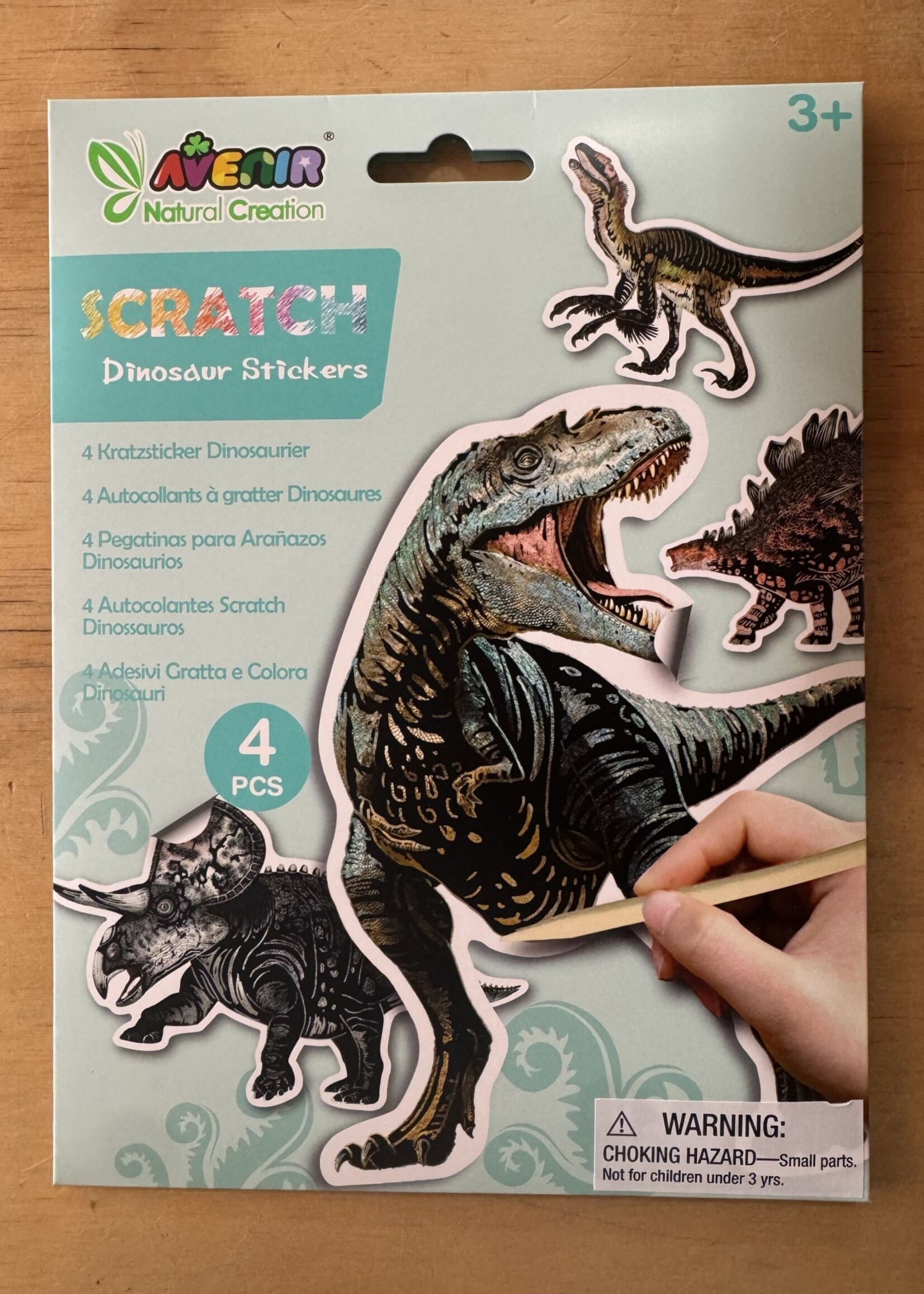 Avenir Scratch Dino Stickers