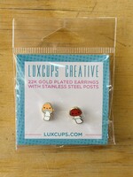 Luxcups Creative Mushroom Friend Earrings