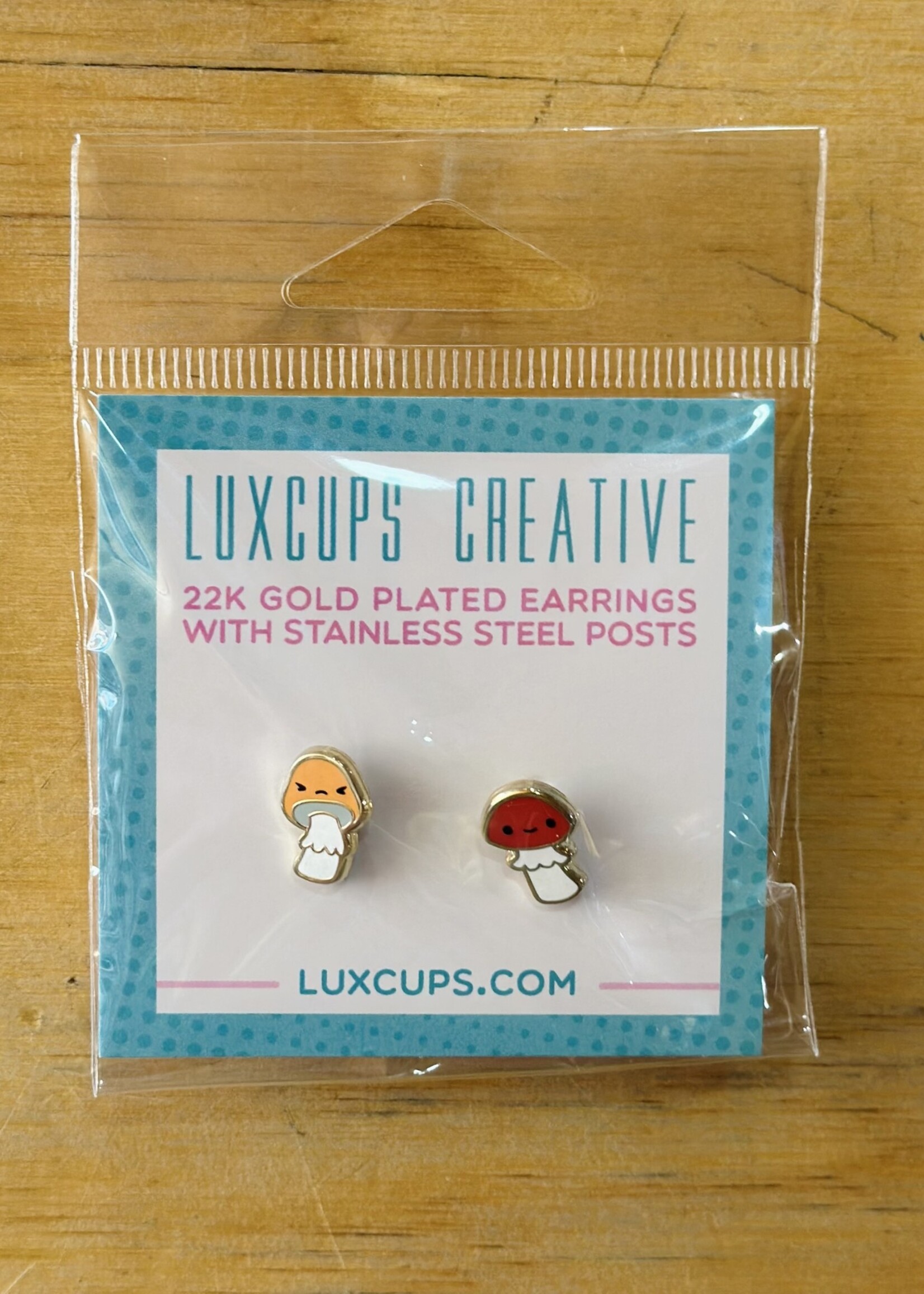 Luxcups Creative Mushroom Friend Earrings