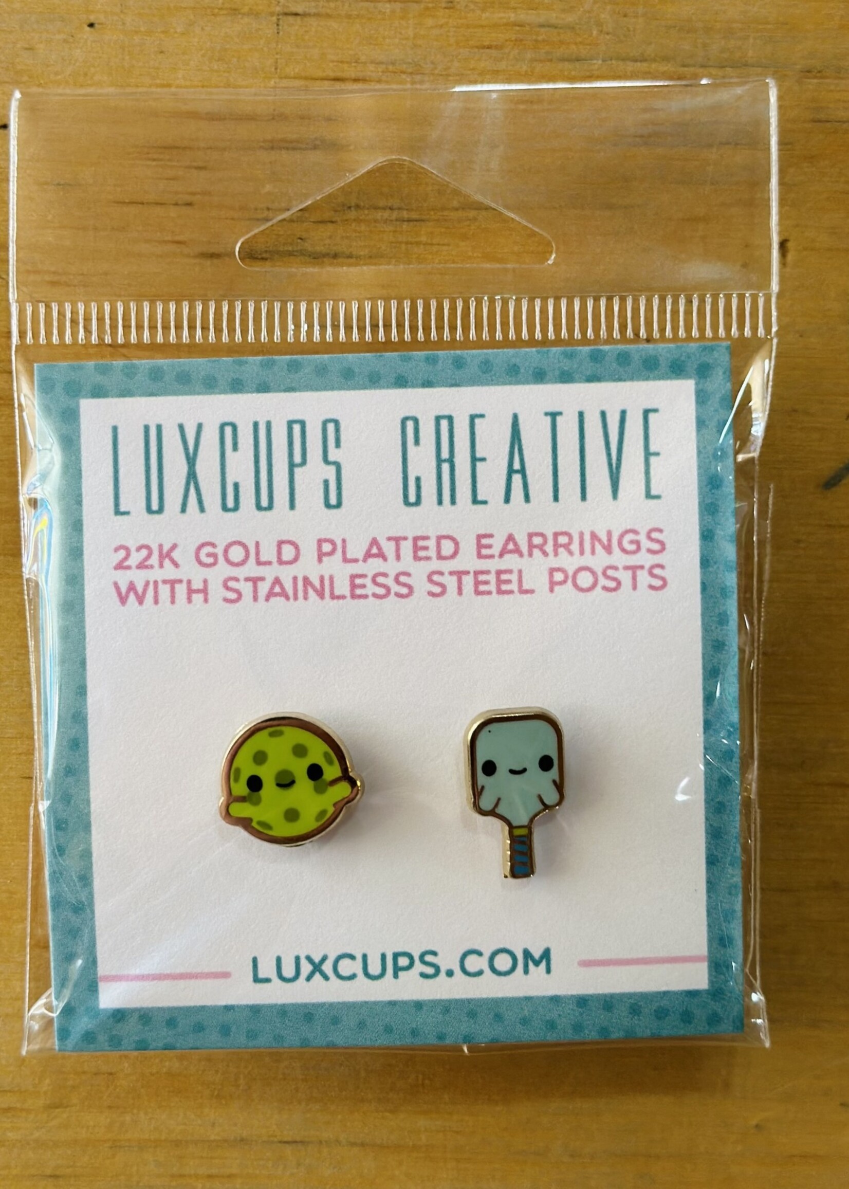 Luxcups Creative Pickleballer Earrings